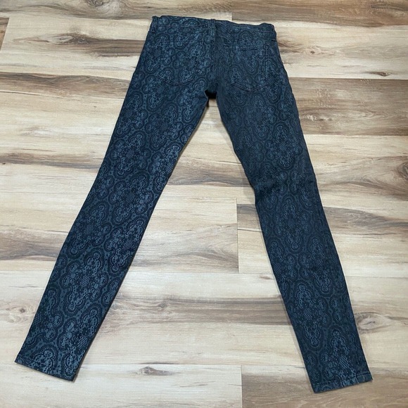 Current Elliot Jeans Womens 26 Skinny Black Lace Stretch Made in USA - Picture 8 of 9